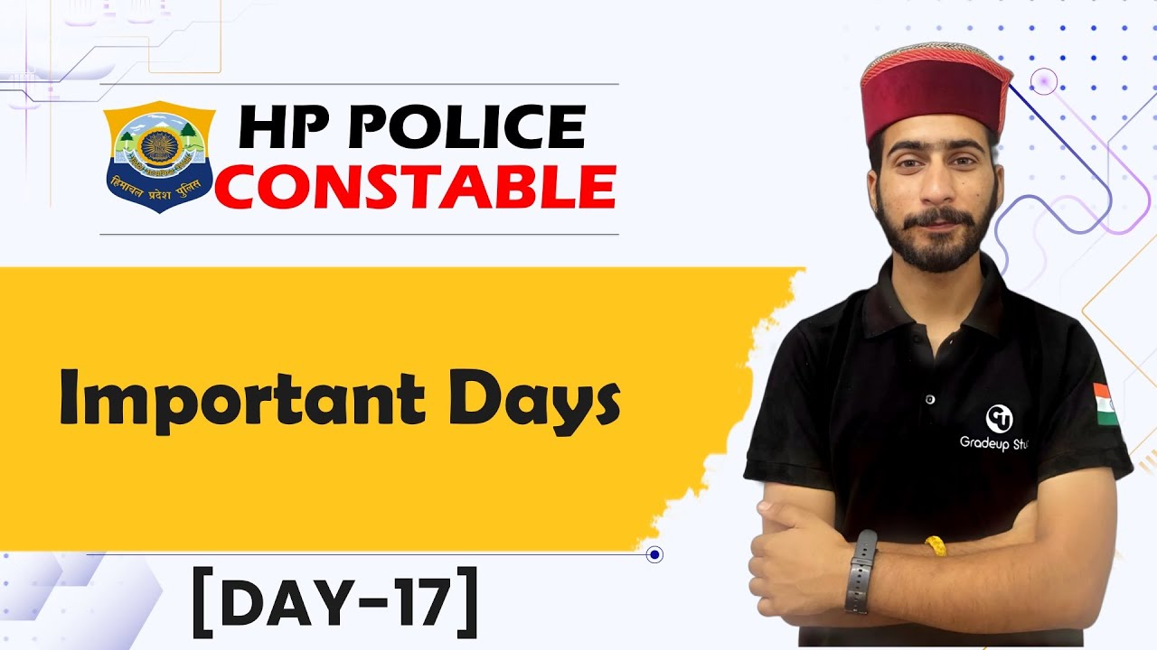 Important Days| Static GK  | HP Police Constable 2024-25 | Class - 17