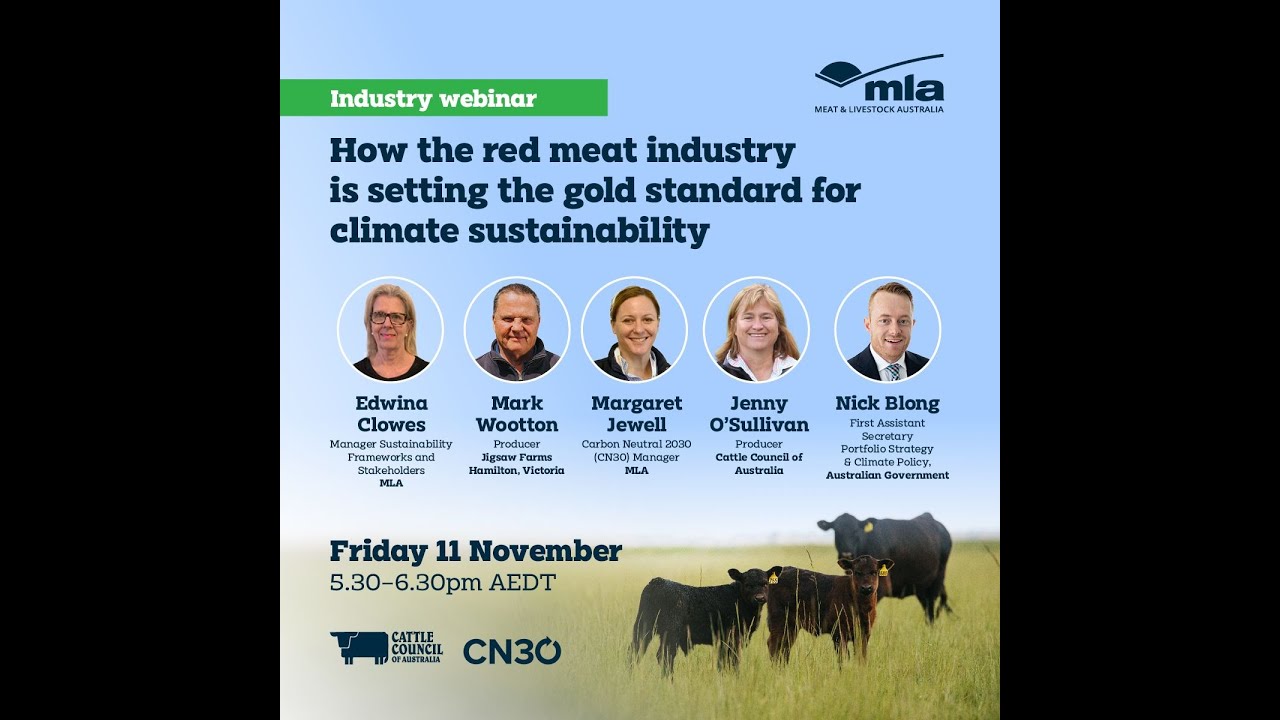 Industry Webinar - How the red meat industry is setting the gold standard for climate sustainability