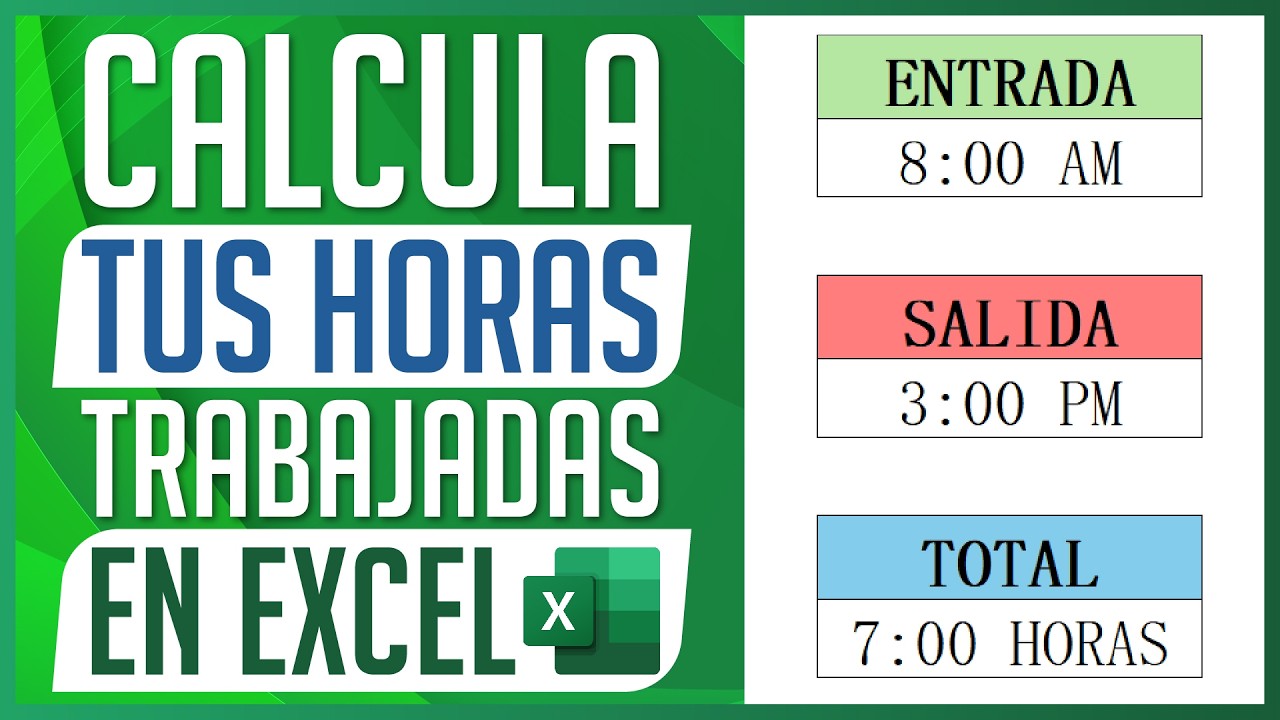 Como Calcular horas trabajadas en Excel (Plantilla sencilla y automatizada)