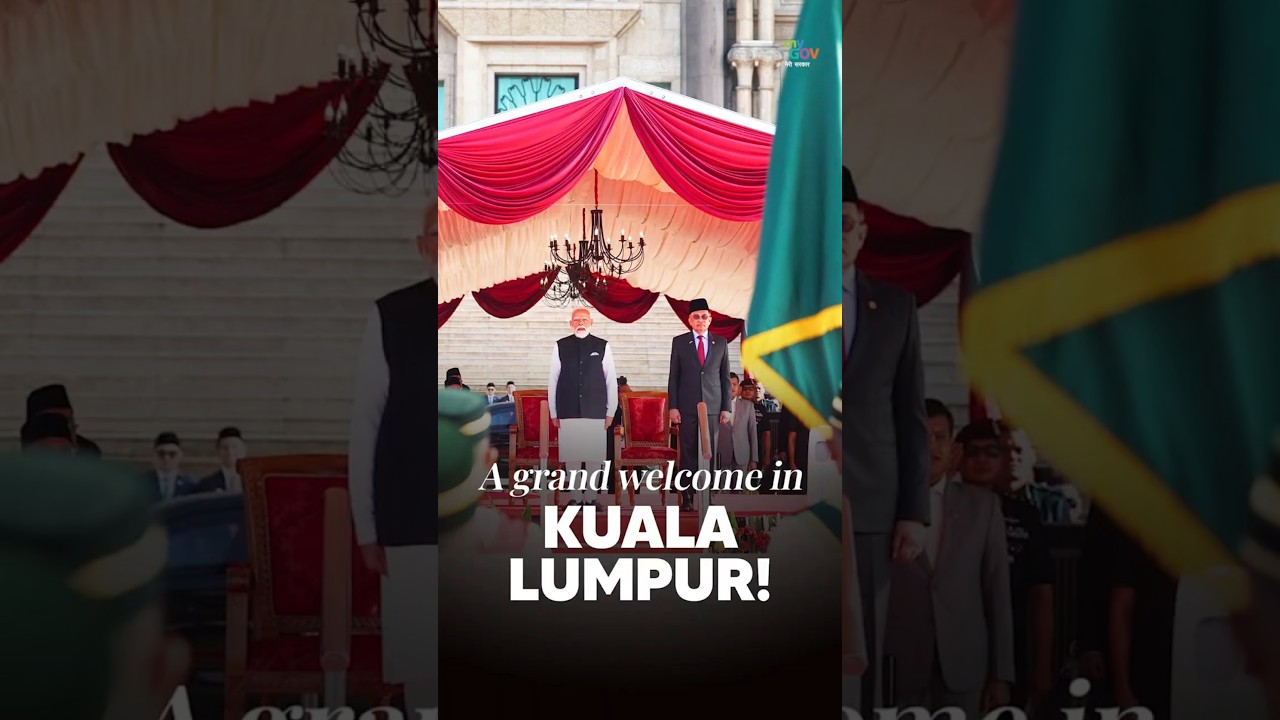 A Grand Ceremonial Welcome for PM Modi in Kuala Lumpur