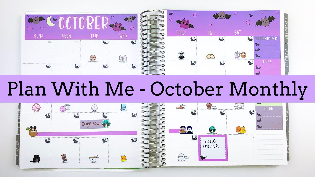 Plan With Me - October Monthly