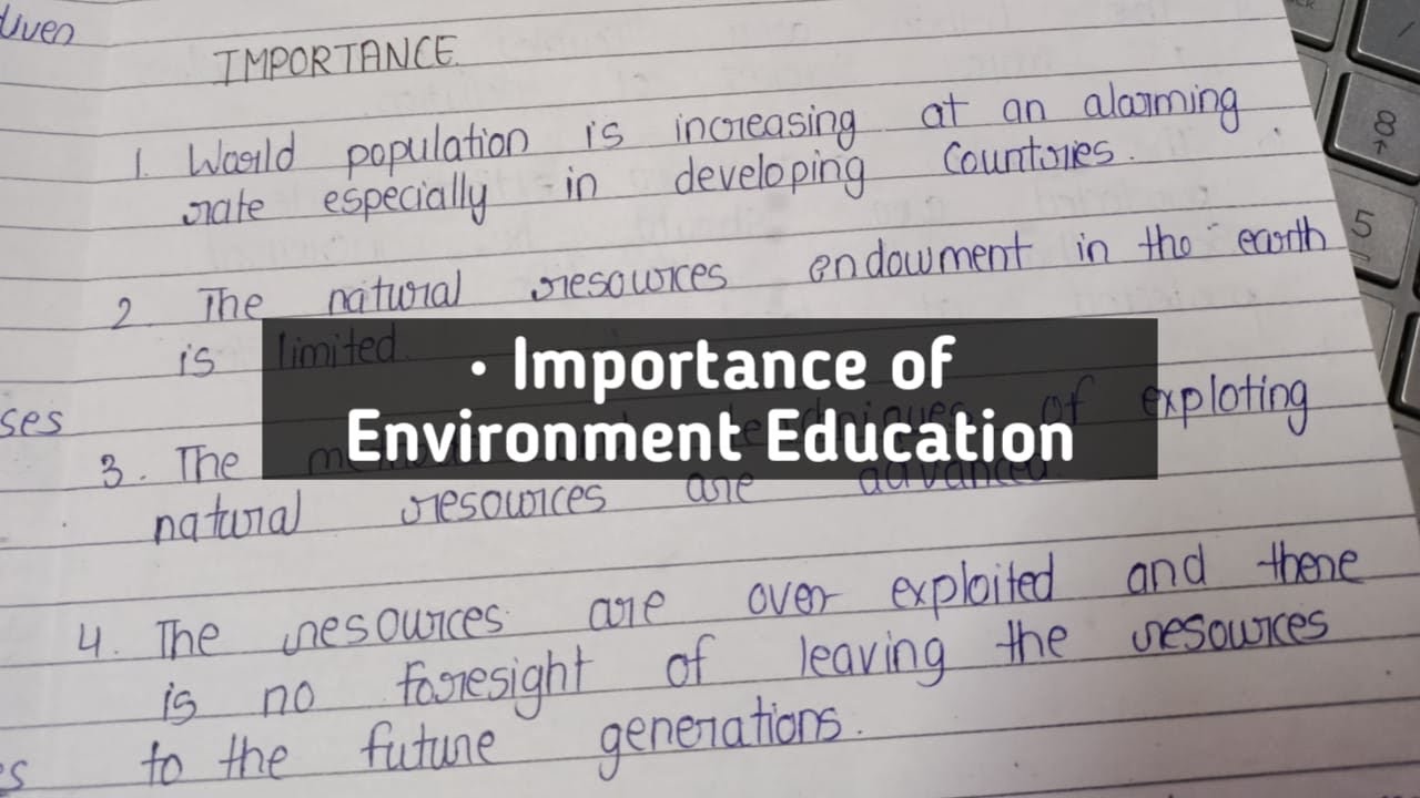 Importance of Environmental Education || ENVIRONMENT EDUCATION || B.Ed. Notes & Lecture / Class