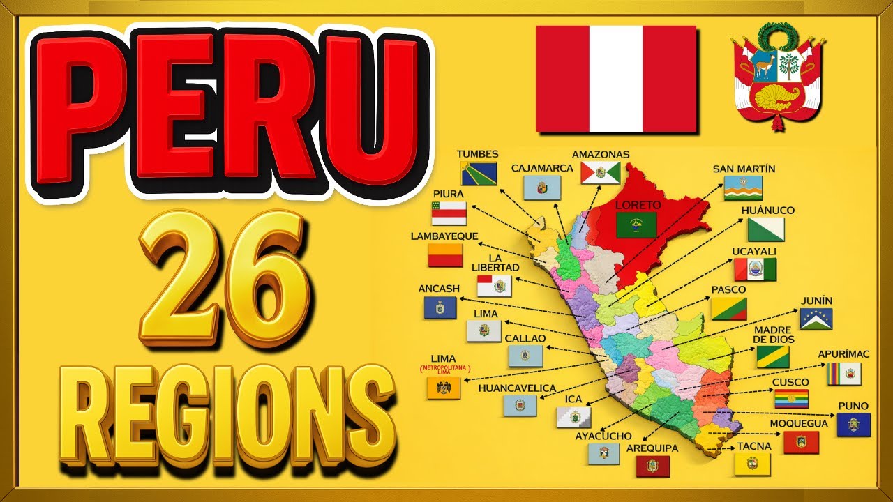 Карта Перу: объяснение 🇵🇪 | 26 регионов Перу