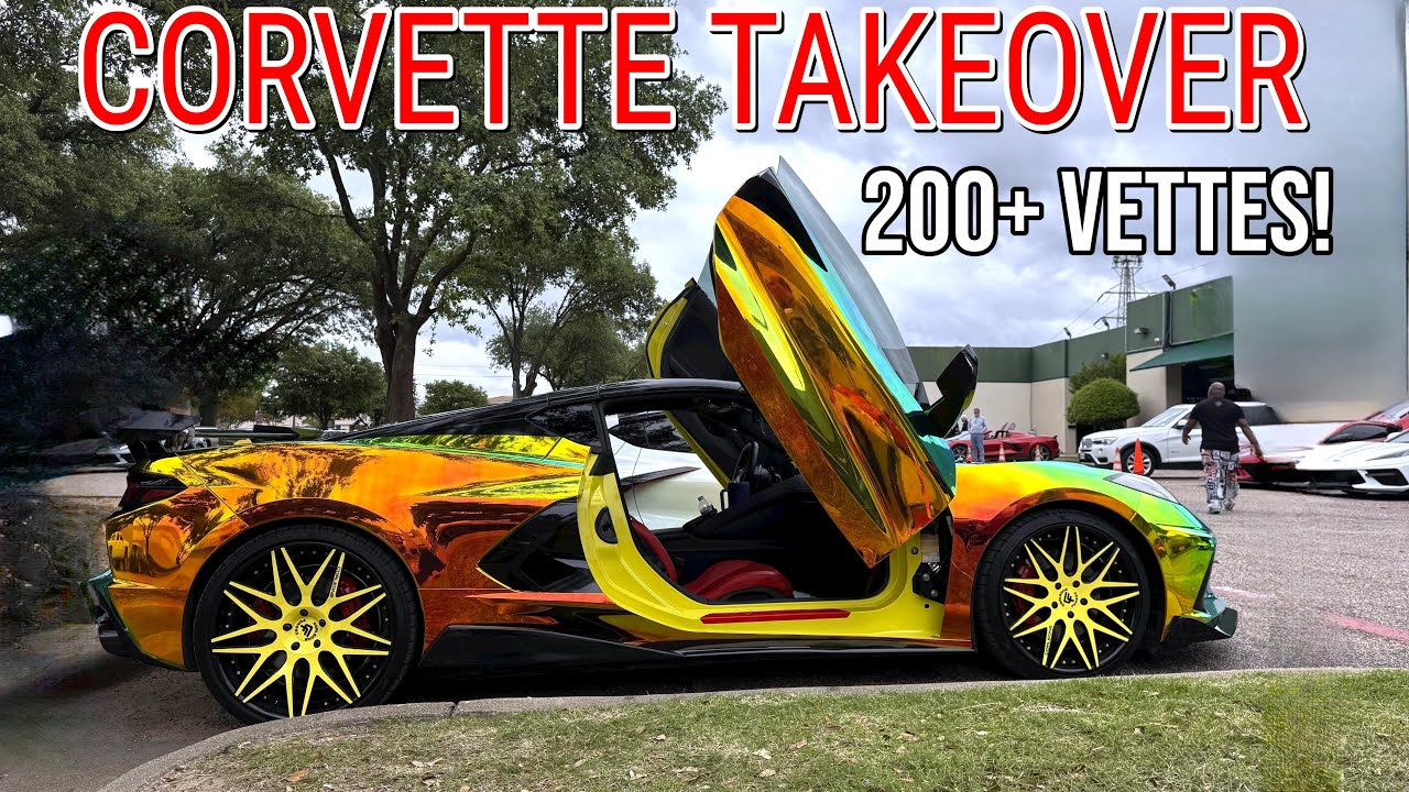 HUGE All CORVETTE Car Show - 200 Plus Corvettes