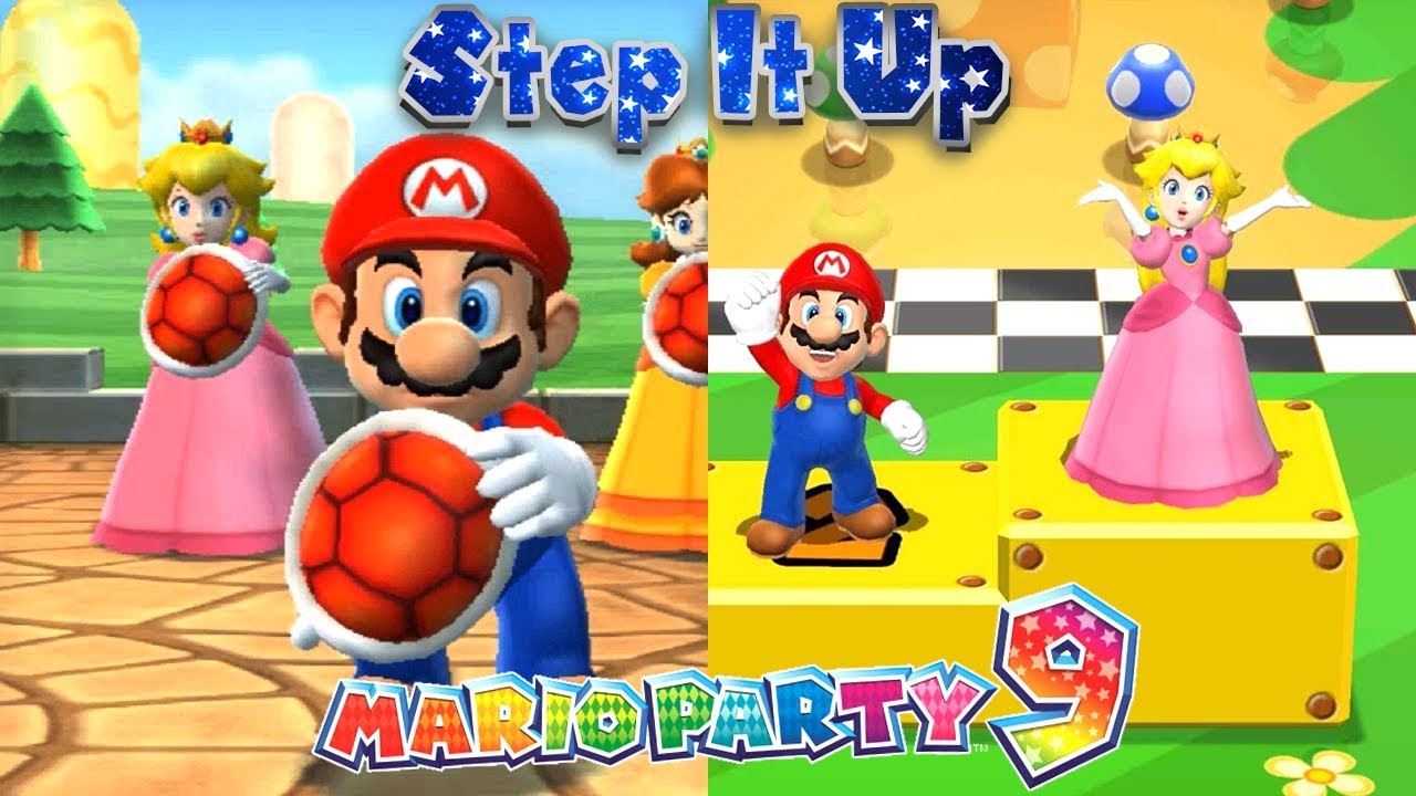 ABM: Mario Party 9 STEP IT UP - Mario Vs Peach Gameplay Match !! HD