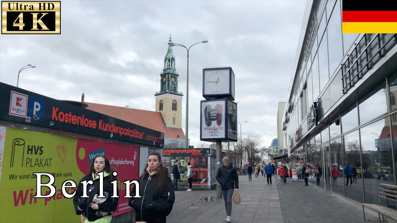 🇩🇪Berlin Winter Walk - Karl Liebknecht Street -【4K 60fps】