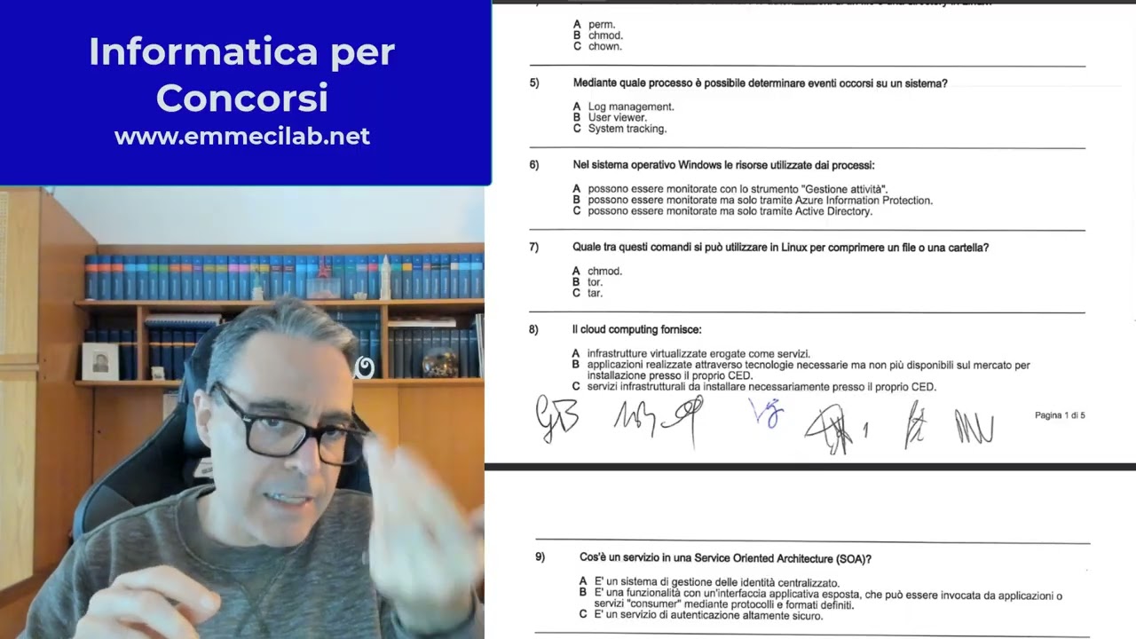 INFORMATICA PER CONCORSI | Quiz commentati per funzionari informatici