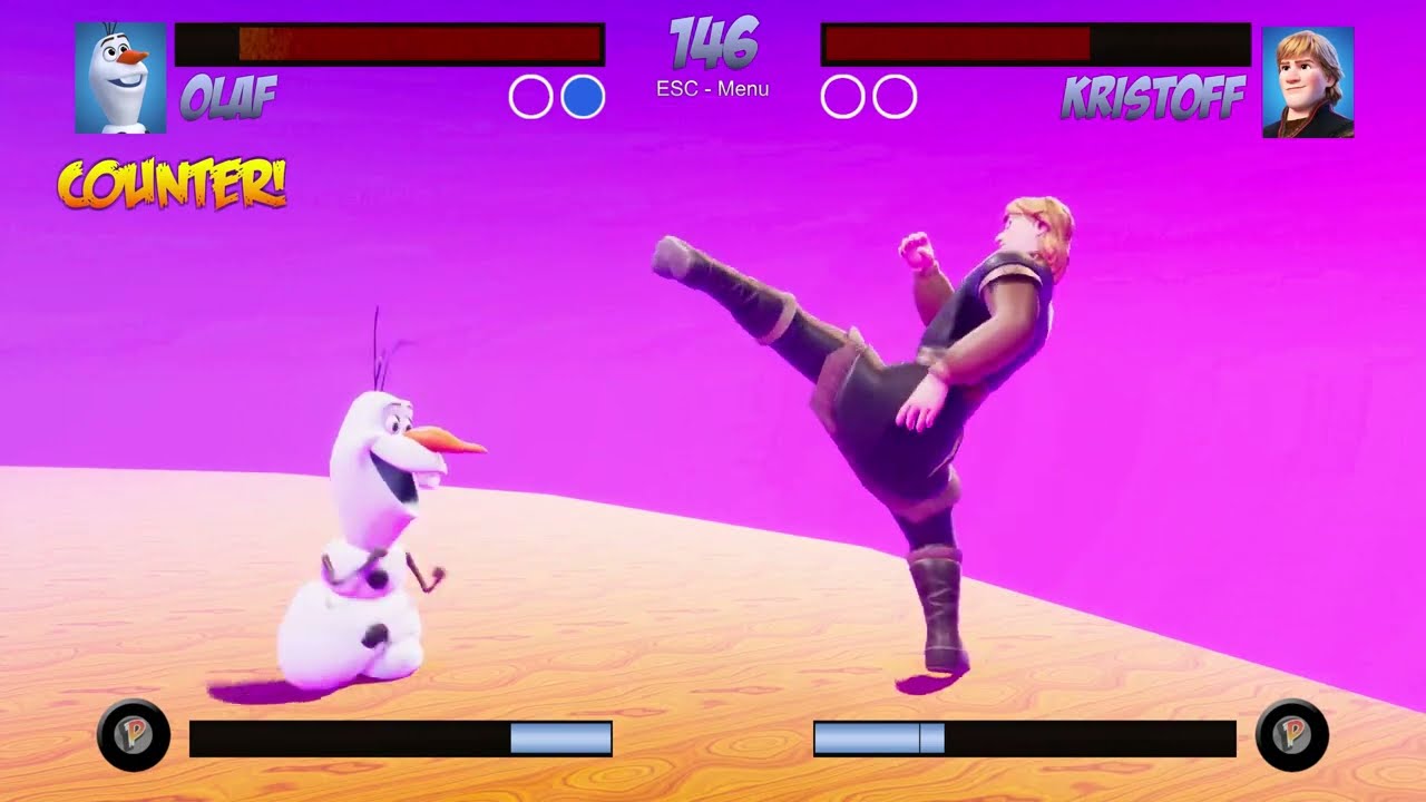 Olaf Vs Kristoff Magic Dreamlight Valley Fighting