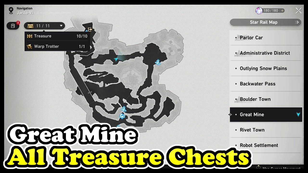 Honkai Star Rail Great Mine All Treasure Chest Locations (Chests & Warp Trotter)