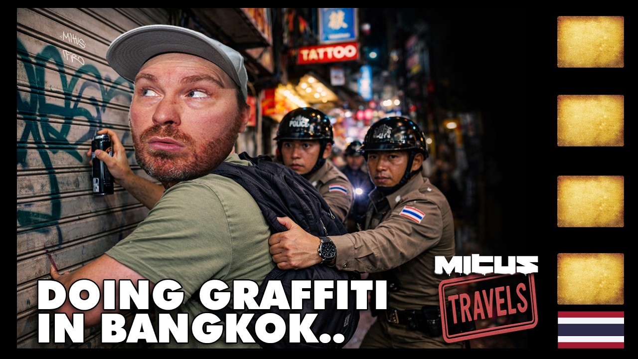 Painting Graffiti In Bangkok. 🇹🇭 | MITUS Travels.
