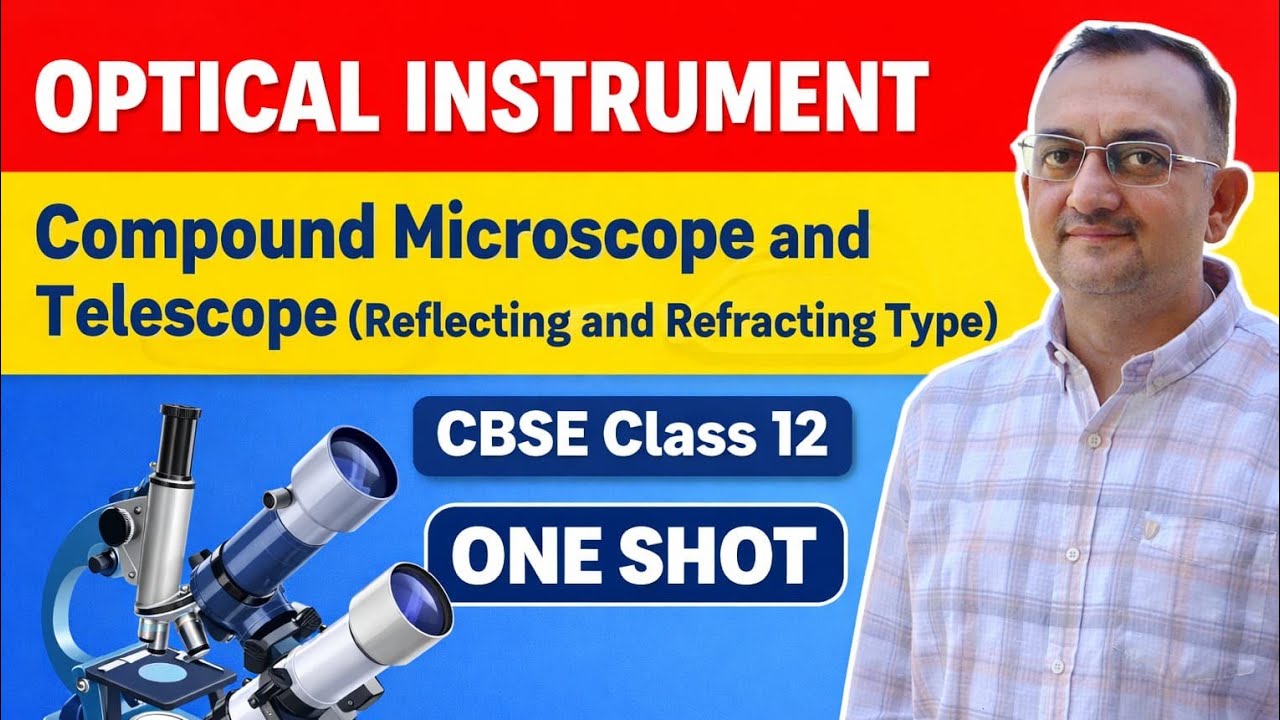 Optical Instruments – One Shot | Class 12 Physics | Compound Microscope & Telescope (5 Marks Sure)