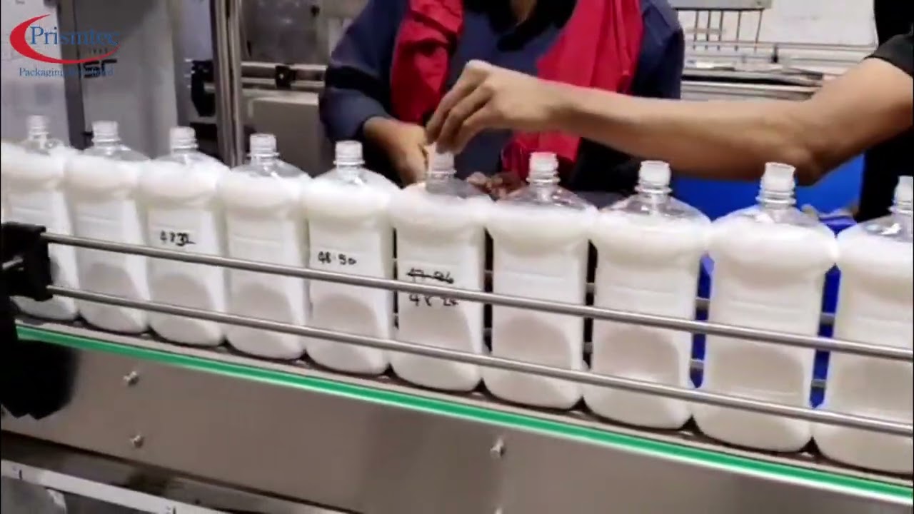 Phenyl 1 Litre Flat Pet Bottle Automatic Packing Line