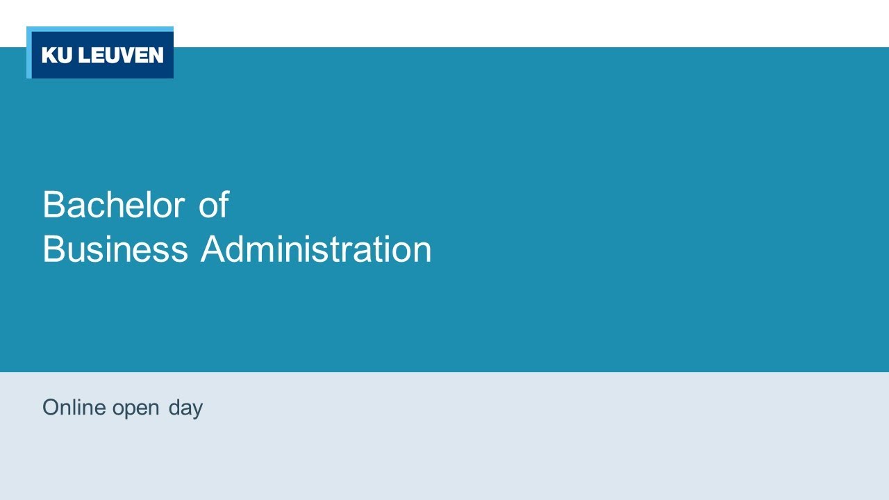 Bachelor of Business Administration KU Leuven (Brussels)