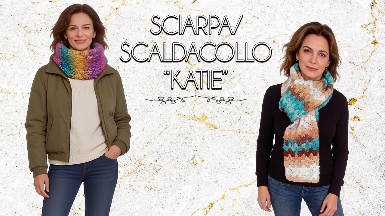 Caldissima e senza stress! Sciarpa/Scaldacollo “Katie” facile e veloce anche per chi inizia