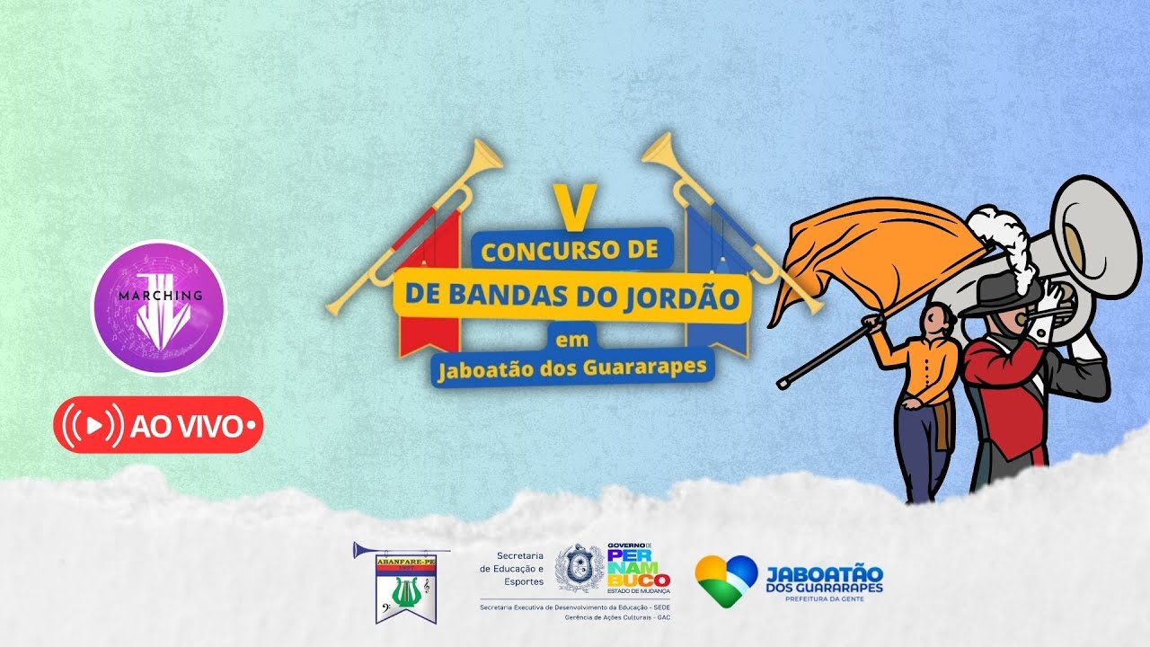 V CONCURSO DE BANDAS DO JORDÃO EM JABOATÃO DOS GUARARAPES 2025 🔴 AO VIVO 🔴