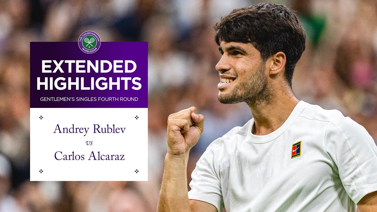 Incredible shots! | Andrey Rublev vs Carlos Alcaraz | Extended Highlights | Wimbledon 2025