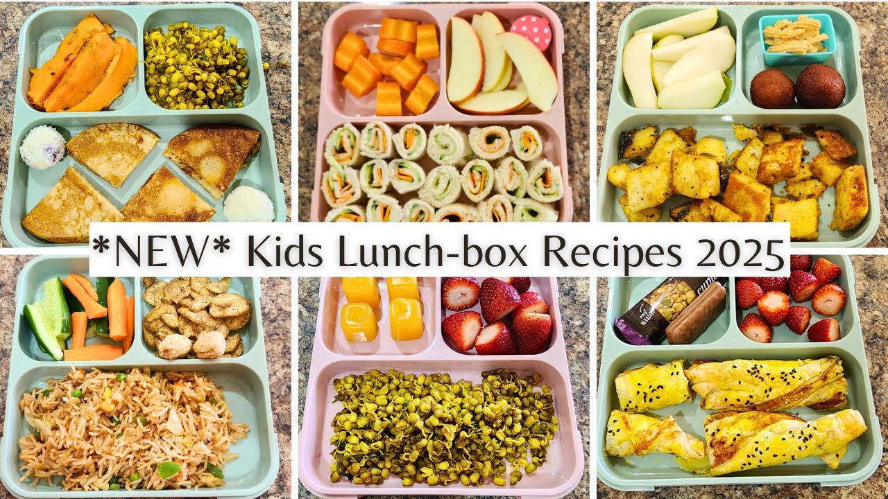 *NEW* KIDS LUNCHBOX IDEAS | INDIAN VEGETARIAN IDEAS + RECIPES  @kidstiffinbox #kidslunchboxrecipes