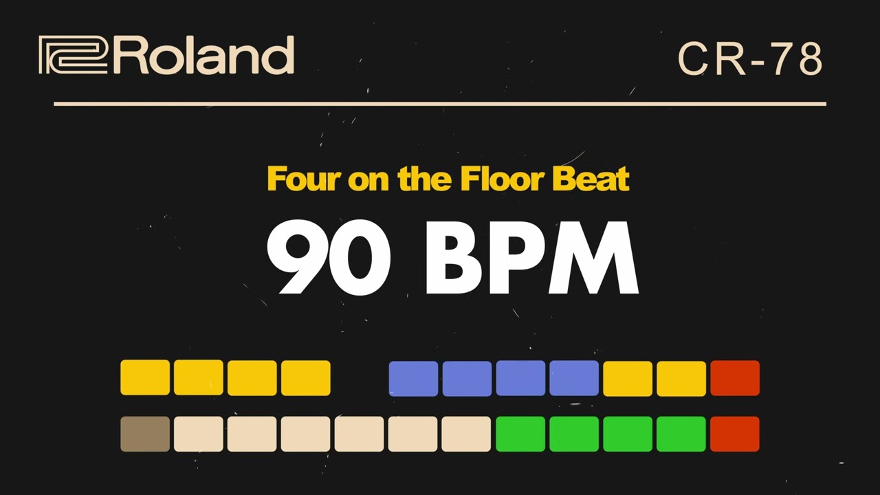 Roland CR-78 Four On The Floor 90 BPM Backing Track
