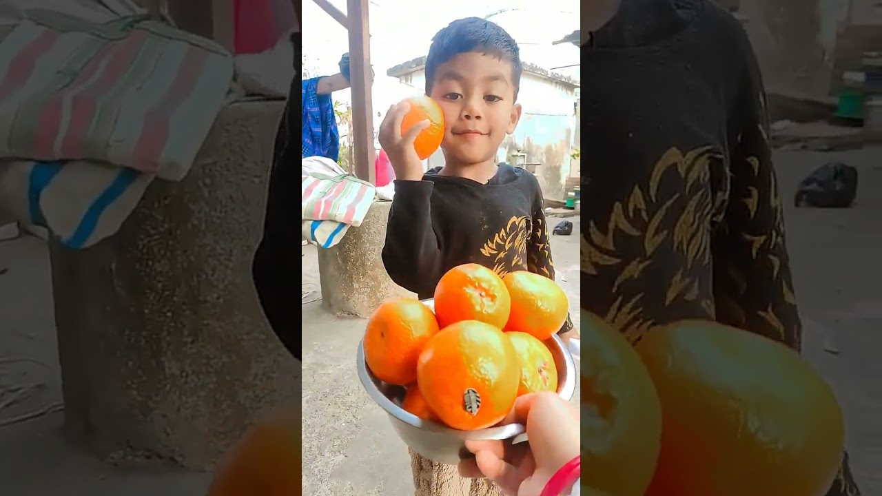 মা ও মা আমি তোমার জন্য কমলালেবু আনছি তুমি খাবে 🍊🍊🍊🍊🍊🍊#viralvideo #fourvido