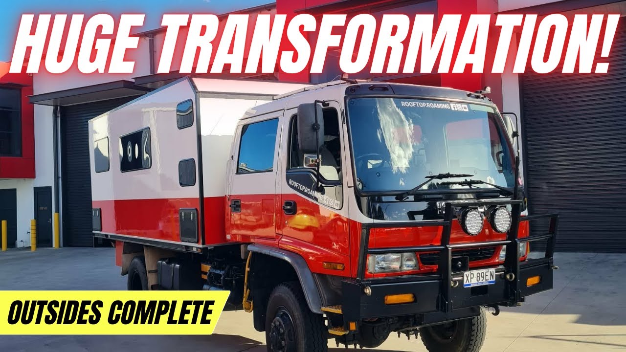 Fire Truck DIY Camper Build: Dining Booth Seats + Exterior Wrap