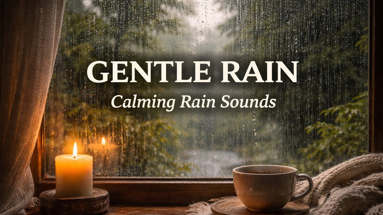 🌧️ 3 Hours of Light Rain for Deep Sleep & Relaxation | Calm Night Ambience 😴