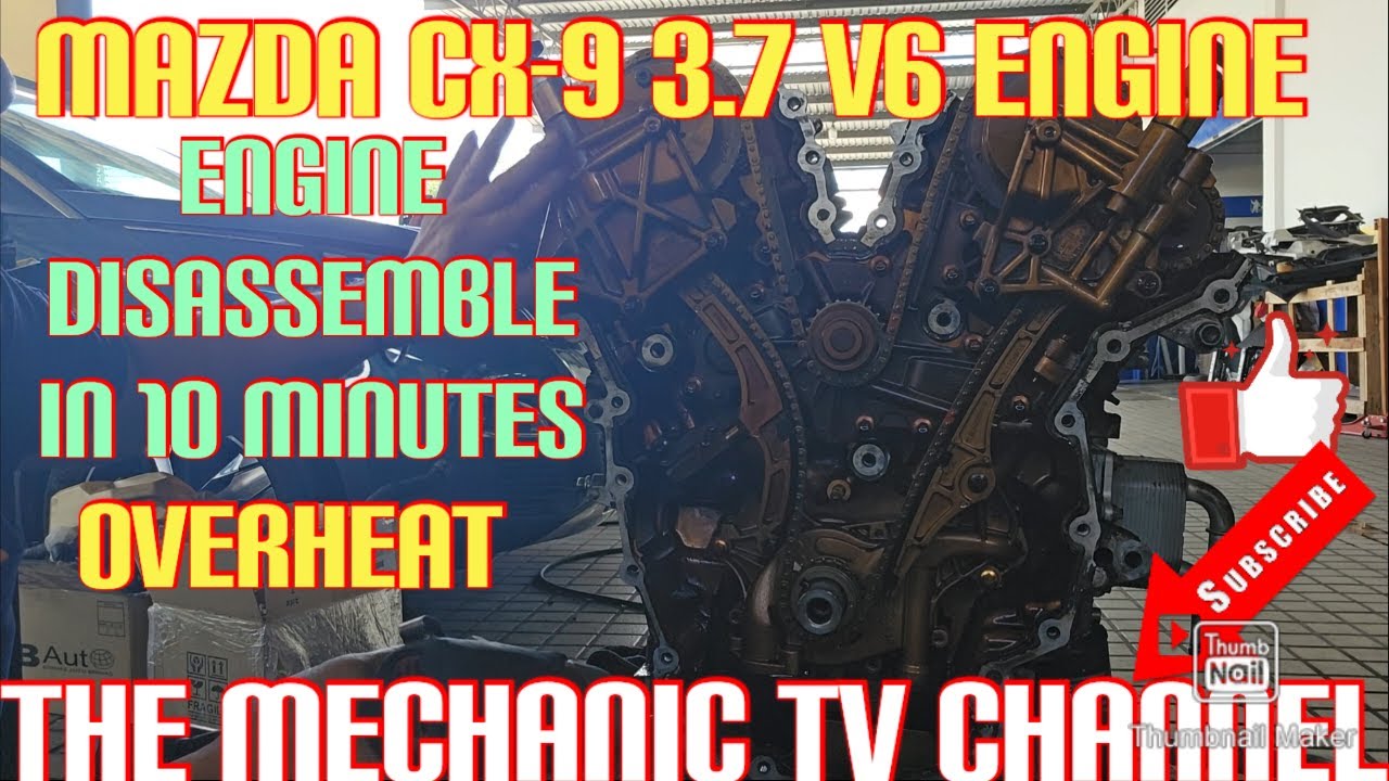 ENGINE DISASSEBLE IN 10MINUTES/ MAZDA CX-9 3.7 V6 ENGINE