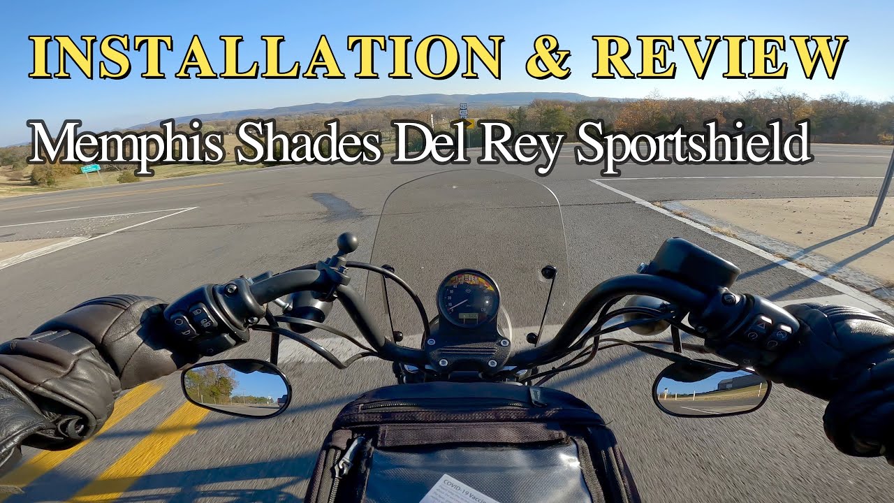Memphis Shades Del Rey Sport shield - Harley Sportster Iron 883 (Installation and Review!)
