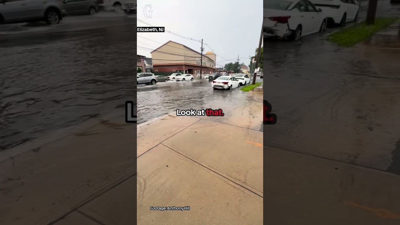 Scenes from the NYC area as the region gets pummeled with dirty rain