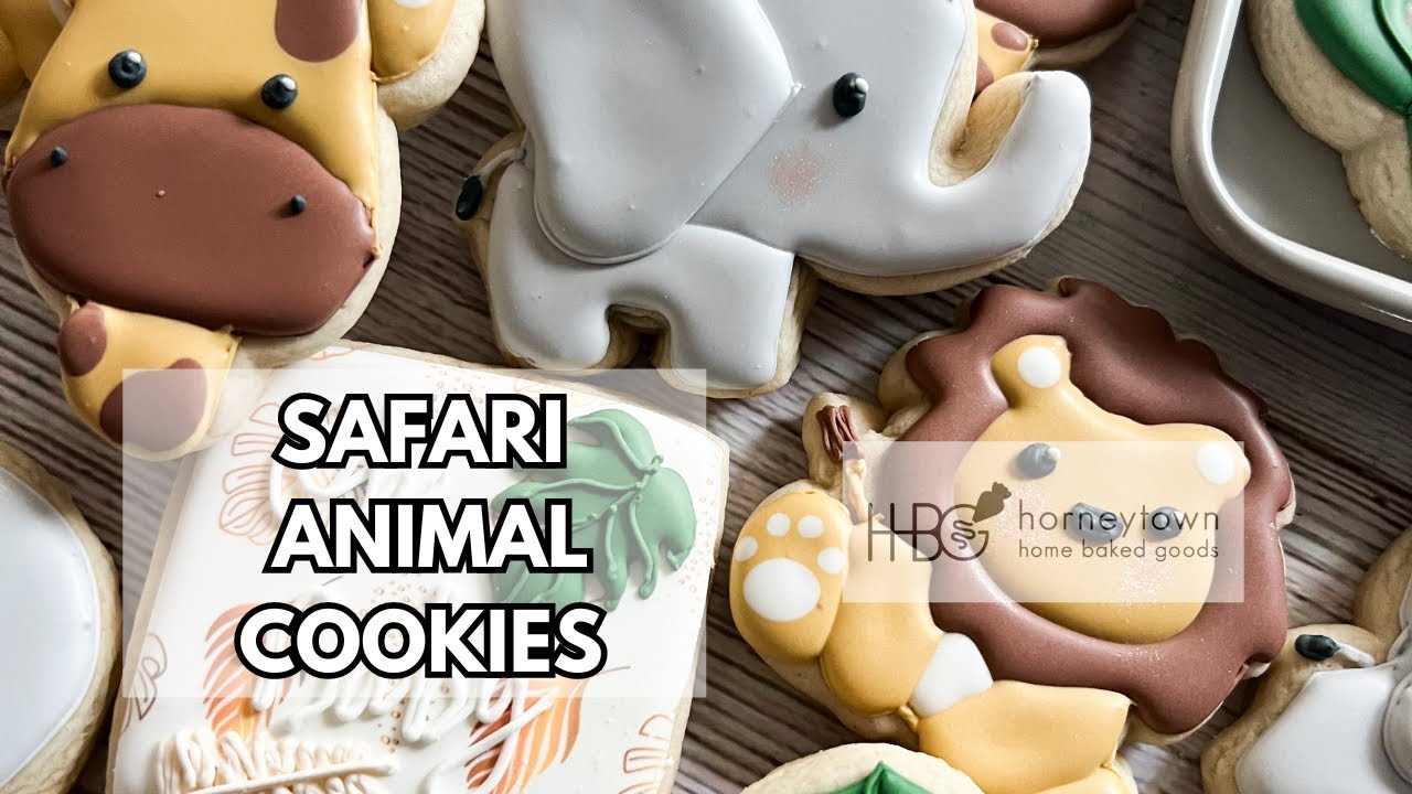 Relaxing Sugar Cookie Compilation Video ~ Safari Animal Sugar Cookies ~ Decorate with Me