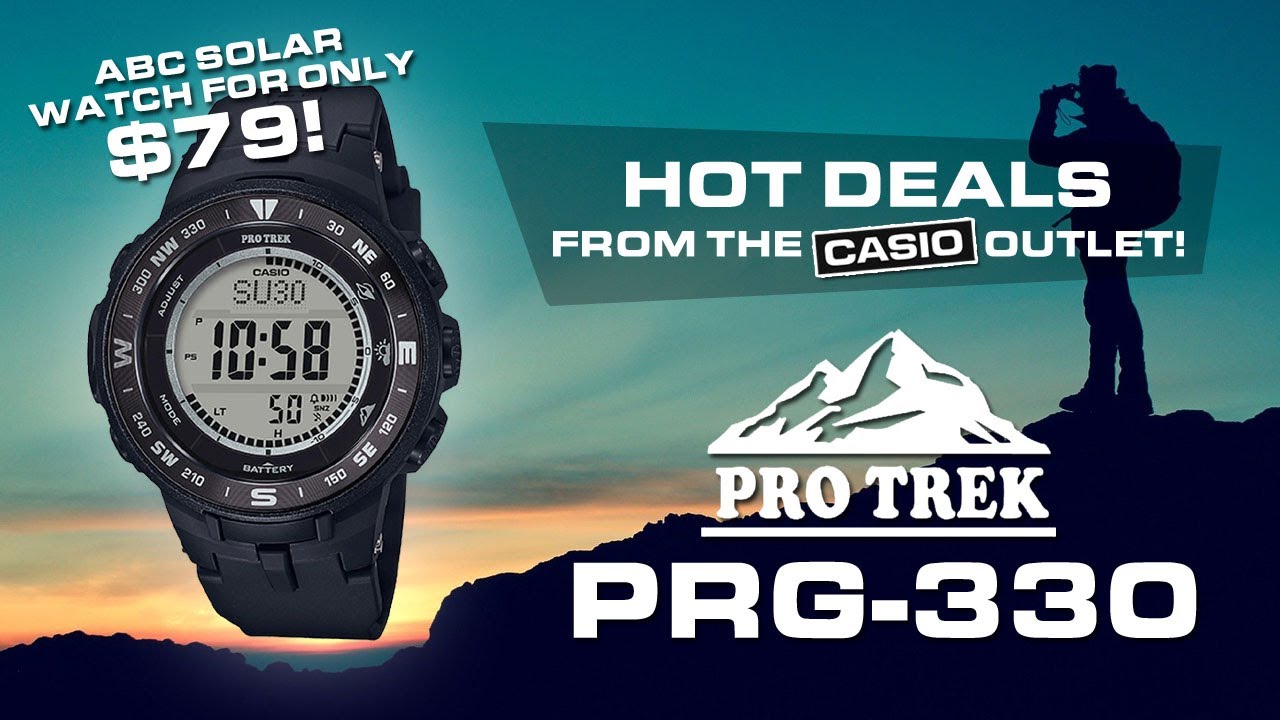Hot deals from the Casio Outlet - Pro Trek PRG-330 | ABC triple sensor watch for only $79!