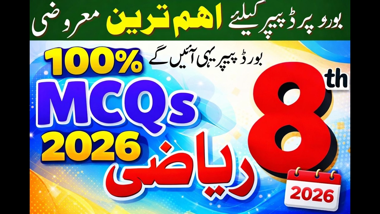 Math MCQs for Class 8 | Important Multiple Choice Questions