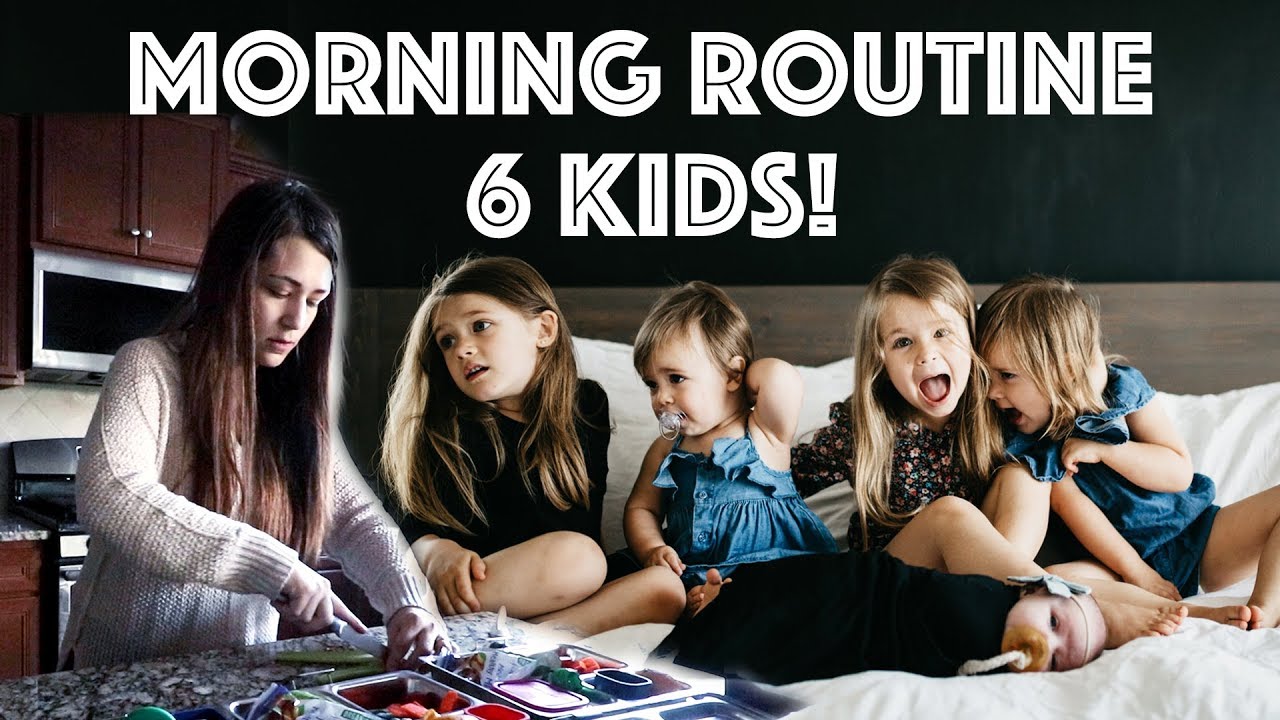 MORNING ROUTINE | SIX kids under EIGHT