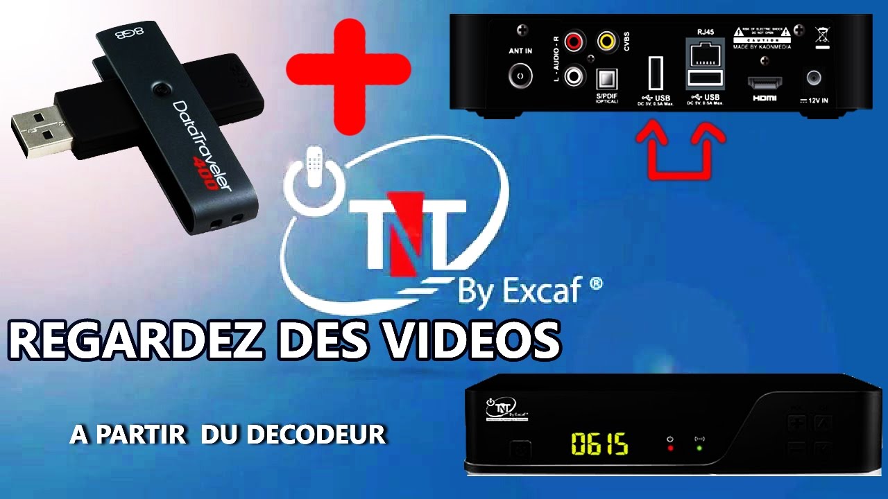 TUTO Comment Regardez vos videos a partir de votre Decodeur TNT EXCAF