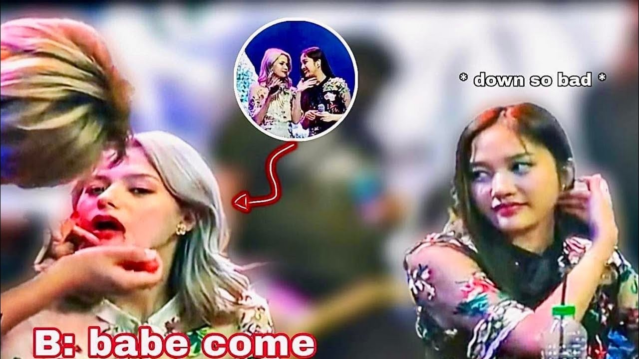 Becky calling Freen babe and Freen caught on the camera during Aromagicare Fansign Launch 🤭