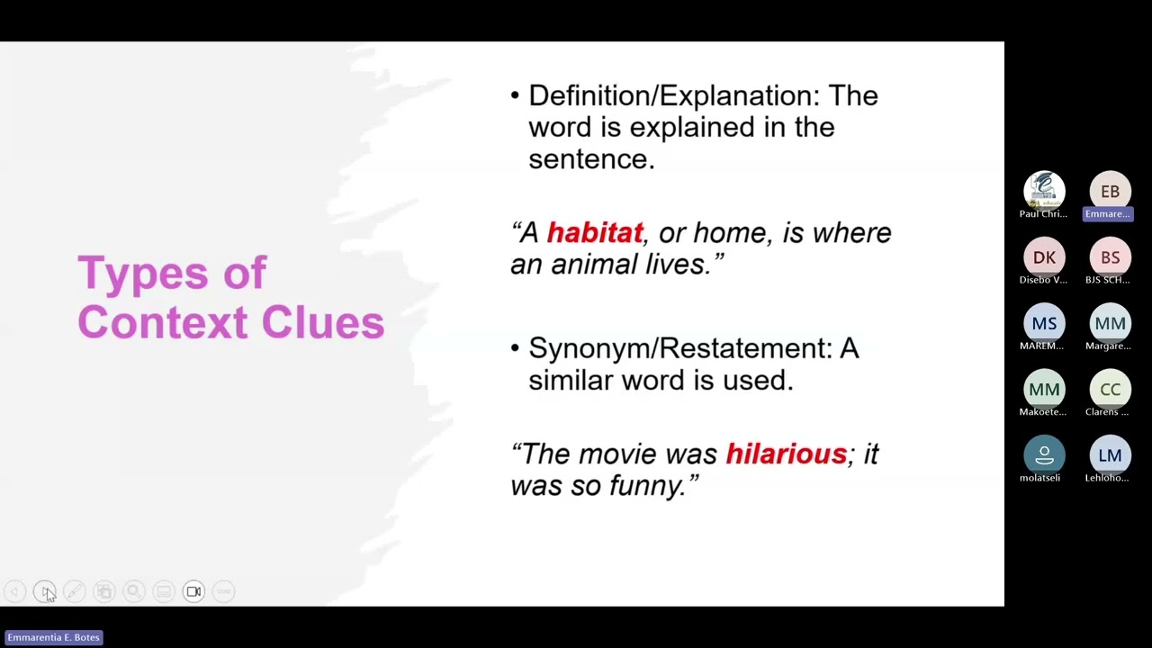 Gr 8  Lesson 2   17022026 ENG FAL   Context clues & vocabulary in context
