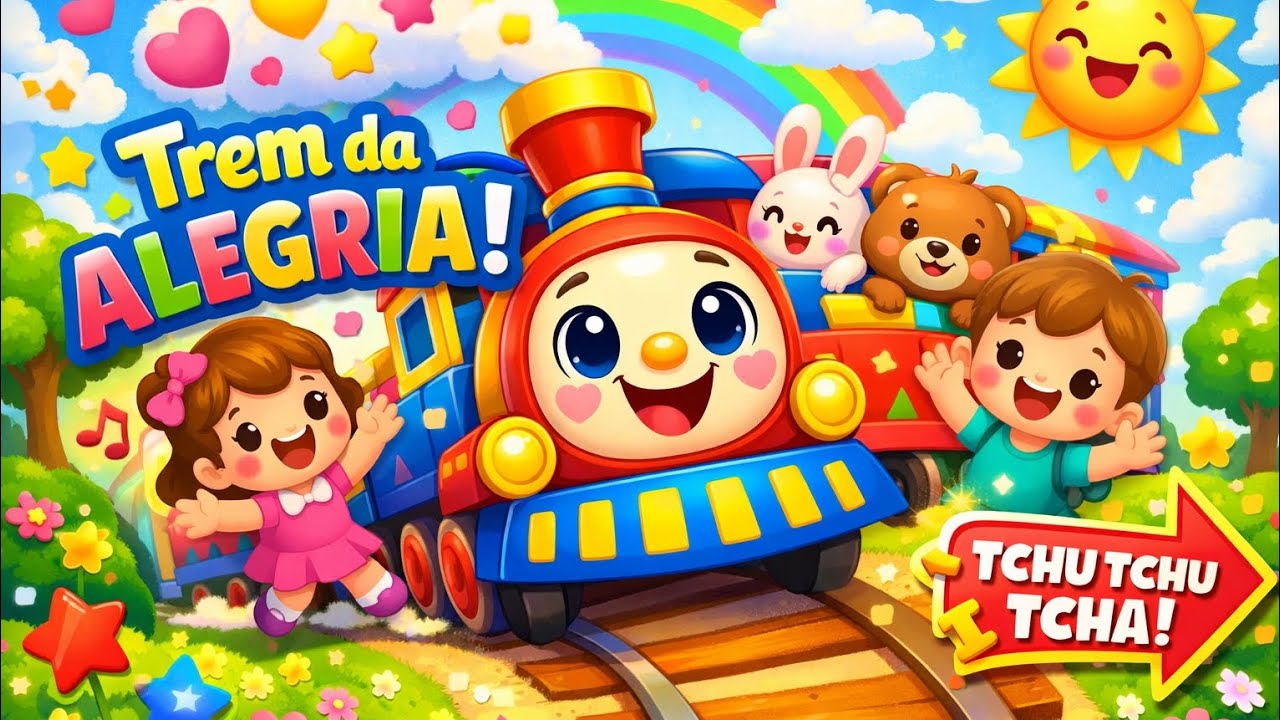 Trem da Alegria 🚂🎶 | M&uacute;sica Infantil Animada | Pequenos Cantores