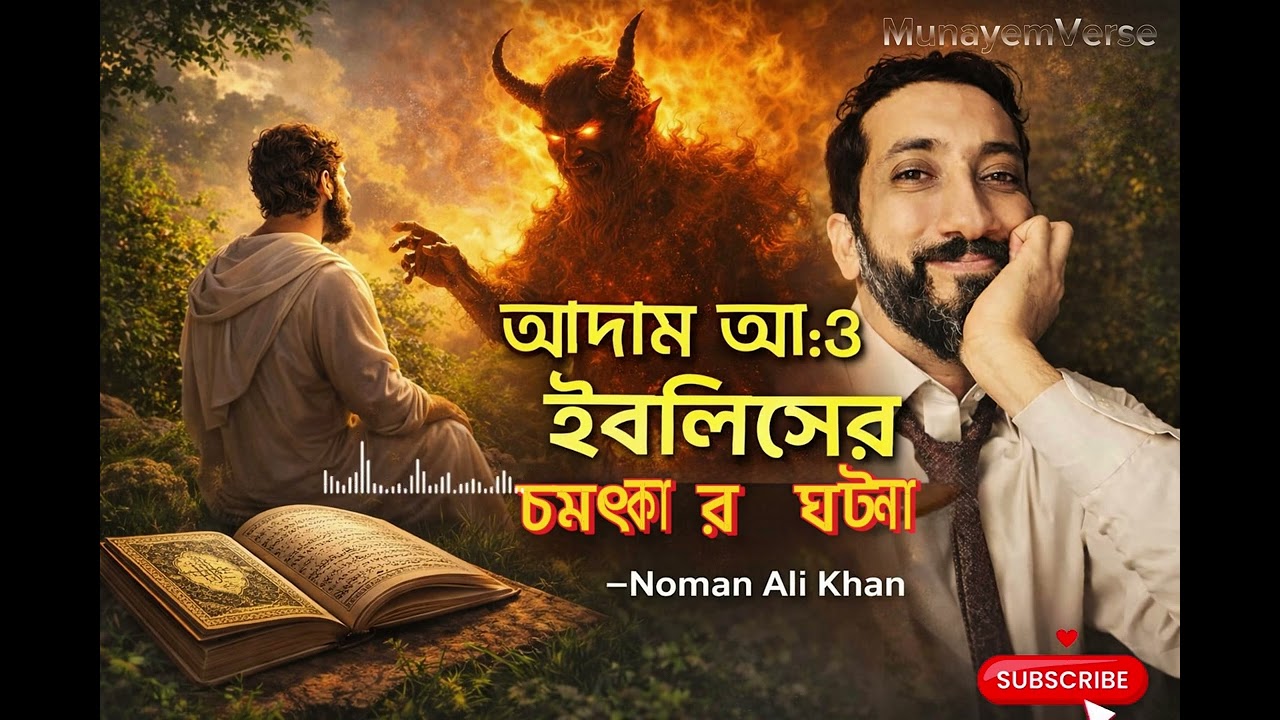 আদম (আ.) ও ইবলিসের চমকপ্রদ ঘটনা | কুরআনের গভীর শিক্ষা থেকে গুরুত্বপূর্ণ বার্তা | Noman Ali Khan |
