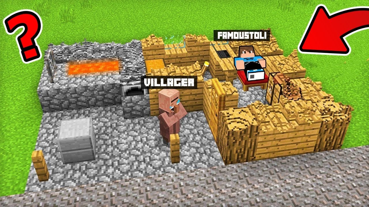 ΤΙ ΕΚΑΝΕ Ο VILLAGER ΣΤΟ ΣΠΙΤΙ ΜΟΥ ΟΤΑΝ ΚΟΙΜΟΜOYNA ΣΤΟ MINECRAFT FAMOUS GAMES
