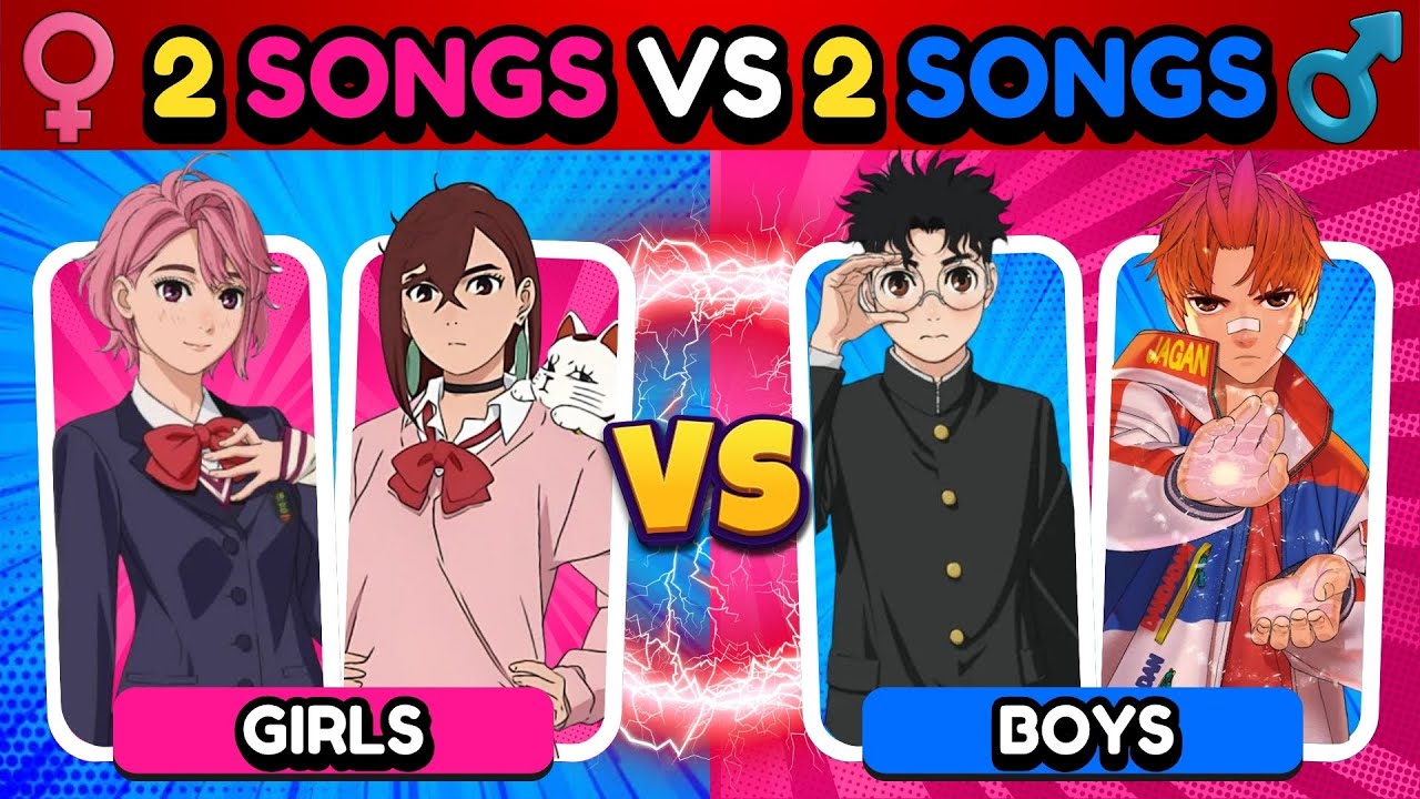 2 OPENINGS VS 2 OPENINGS 🎵 | 🩷 Girls vs Boys 💙 | Anime Opening Quiz 🔥