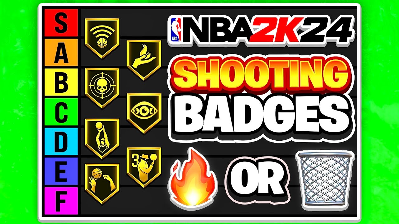 RANKING ALL THE SHOOTING BADGES IN TIERS ON NBA 2K24!