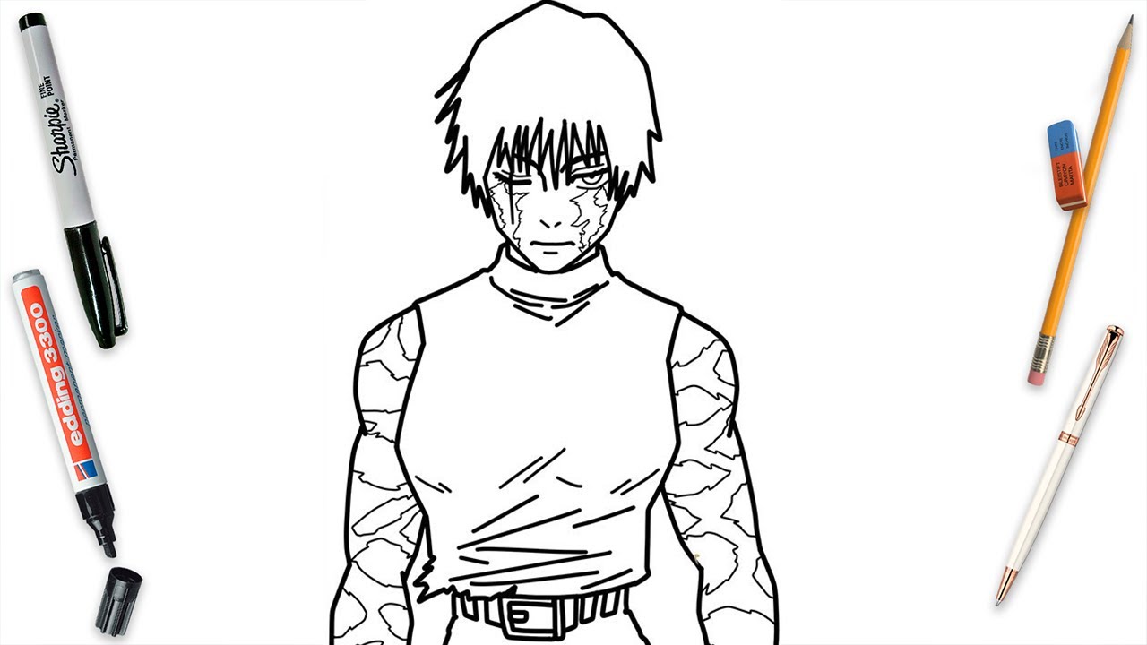 How To Draw Maki Zenin Easy Step By Step | Jujutsu Kaisen Art Lesson | Season 3 Jujutsu Kaisen