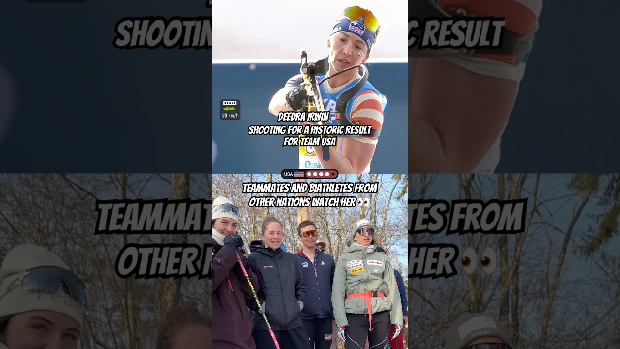 🤩 this was stunning from #teamusa Irwin helping 🇺🇸 to beat ever #biathlon mixed relay finish