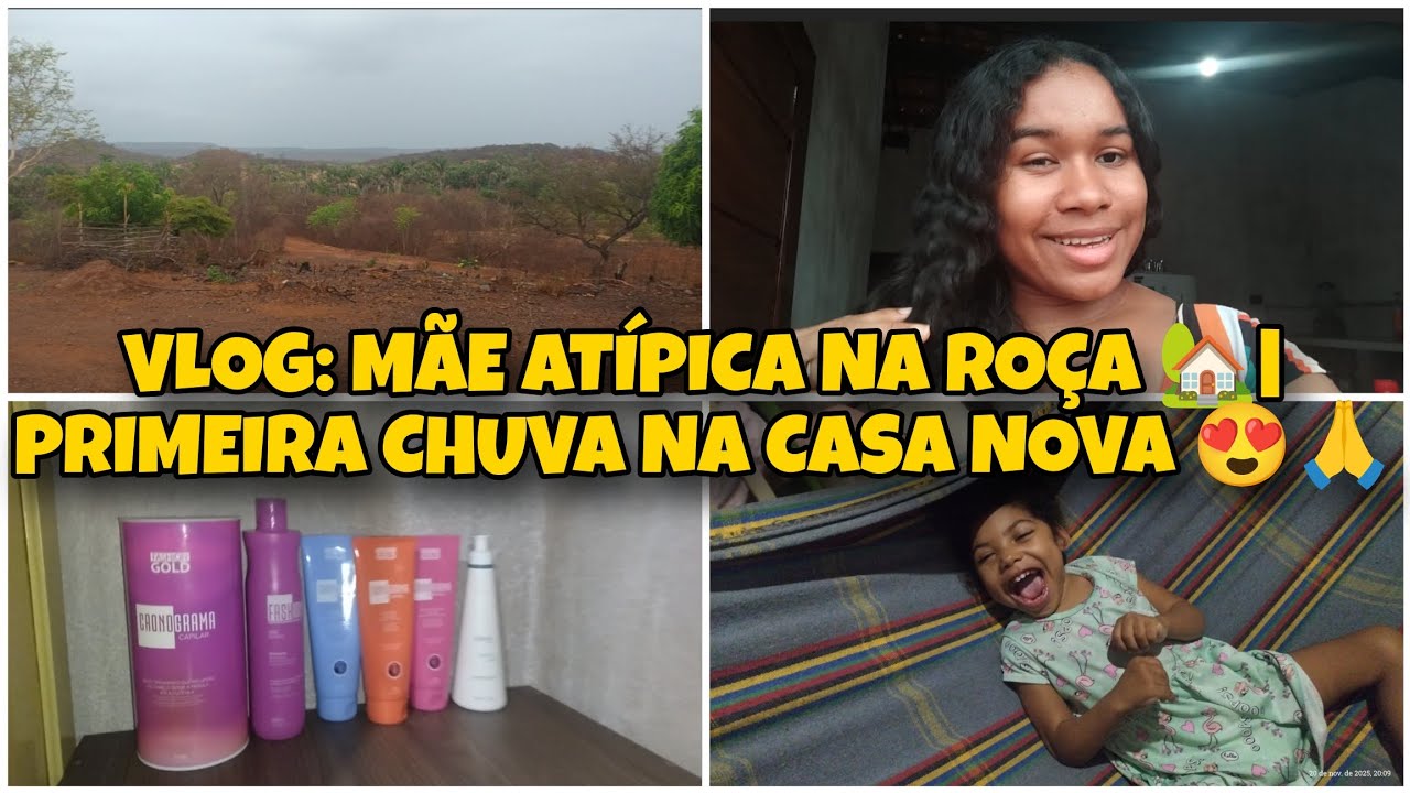 VLOG: MÃE ATÍPICA NA ROÇA 🏡• PRIMEIRA CHUVA NA NOSSA CASA NOVA! 😍🙏 AGORA FORA DE PERIGO, DEUS É FIEL
