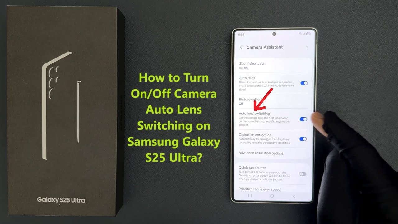 How to Turn On/Off Camera Auto Lens Switching on Samsung Galaxy S25 Ultra?