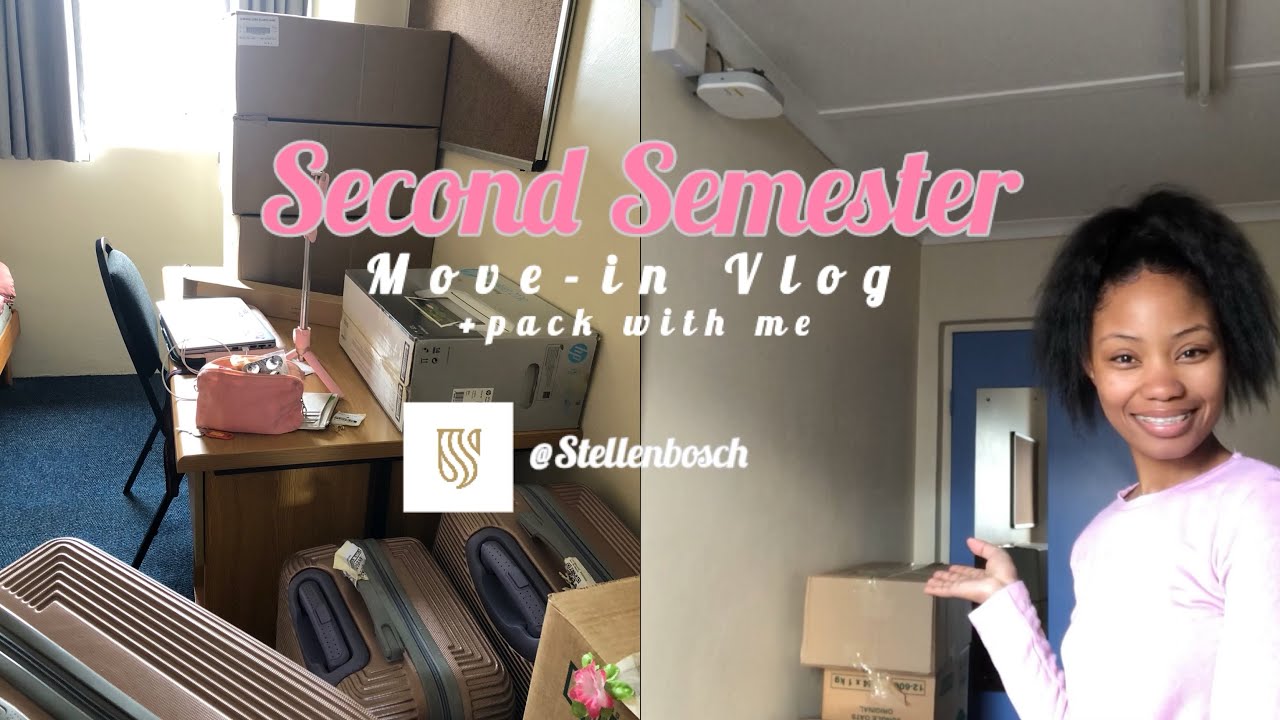 University Move-in Vlog: Second Semester Move-in|Stellenbosch University +pack with me