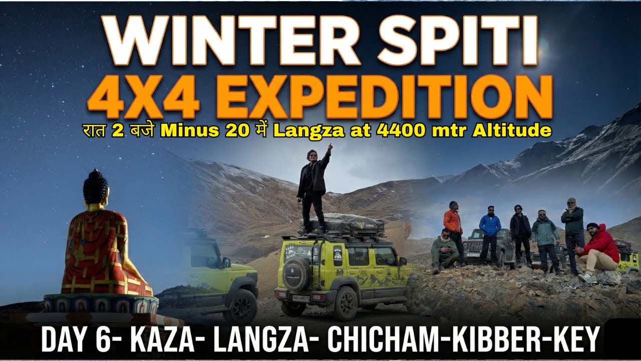 -20&deg;C | 4400m | Langza | Chicham | 2 AM Stargazing in Langza | Winter Spiti 4x4 Expedition Day 6