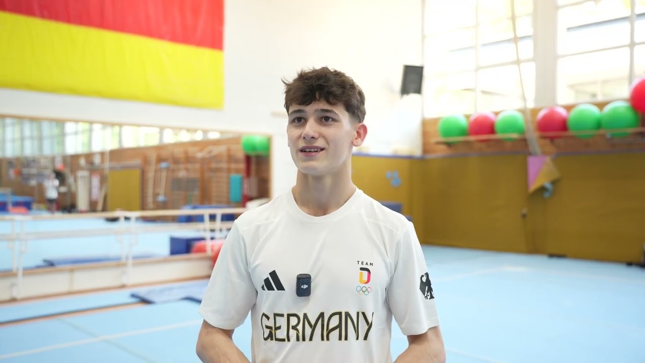 Timo Eder vor der Abfahrt zu den Olympischen Spielen in Paris