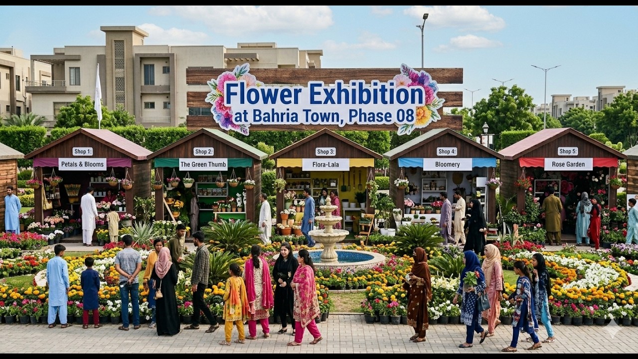 Stunning Flower Exhibition in Bahria Phase-08 | Beautiful Bouquets, Petals & Rose Fragrance