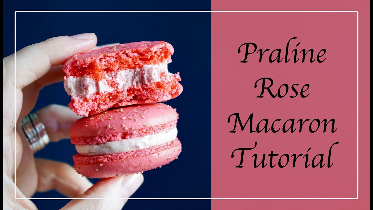 Praline Rose Macaron Tutorial | FRENCH CANDIED ALMOND INSPIRED MACARONS! | Recipes Included