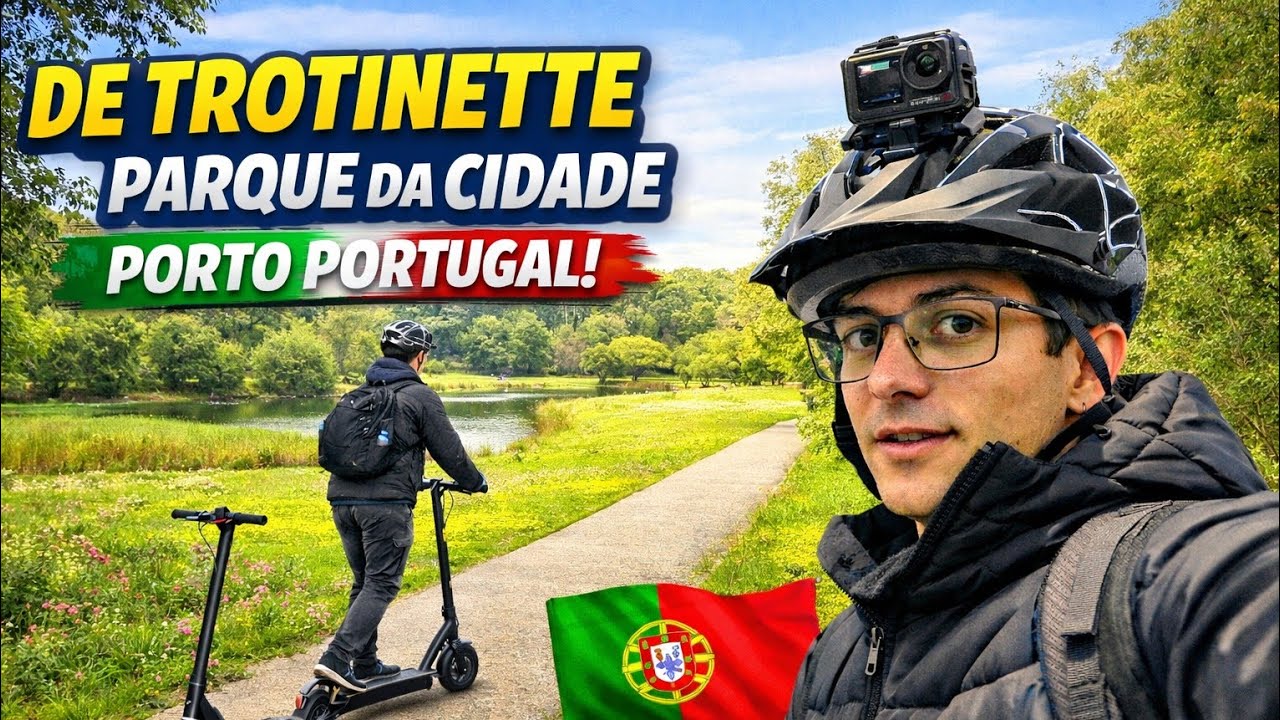 De Trotinete pelo Parque da Cidade do Porto Portugal 🇵🇹 #portugal 